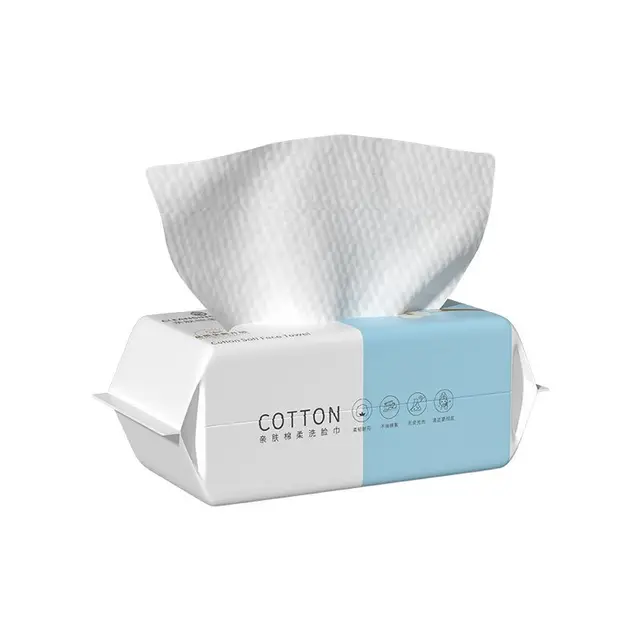 Convenient and versatile disposable face towels with a pearl pattern design for effective makeup removal and gentle cleansing.