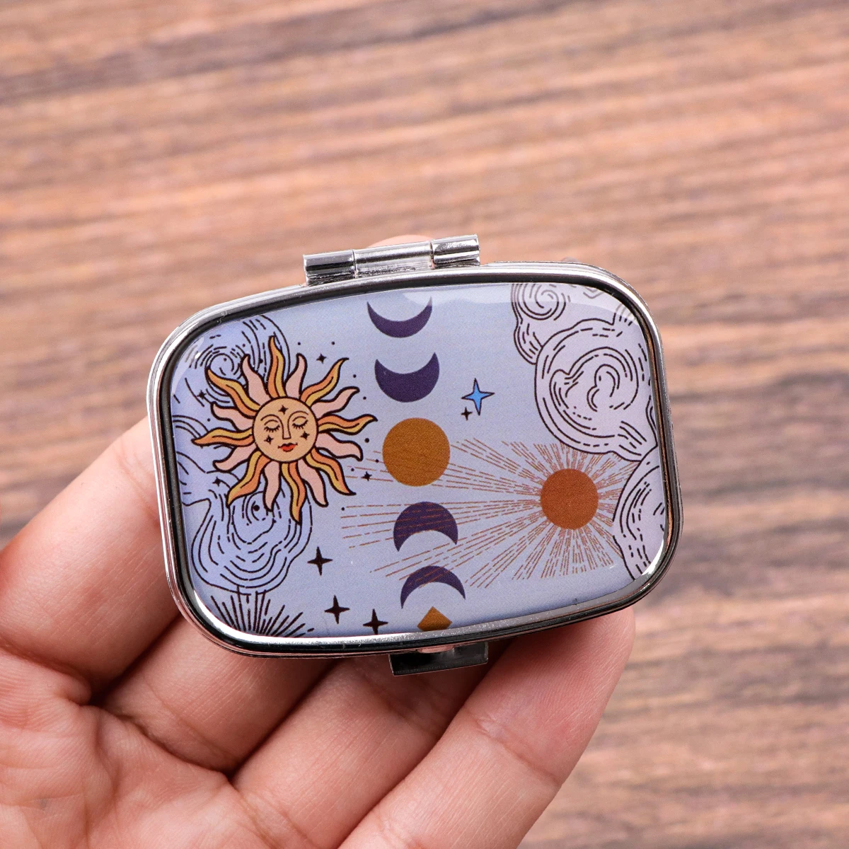 Mini Portable Cartoon Animal Pill Organizer with Multi-Grid Storage