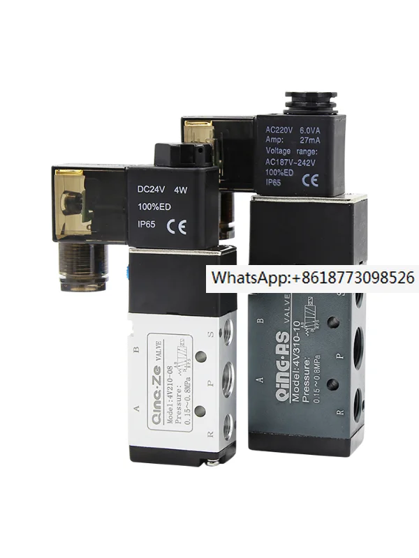 

Cylinder solenoid valve 4V210-08 pneumatic 4V110-06 control valve DC24V two position five way directional air valve 220