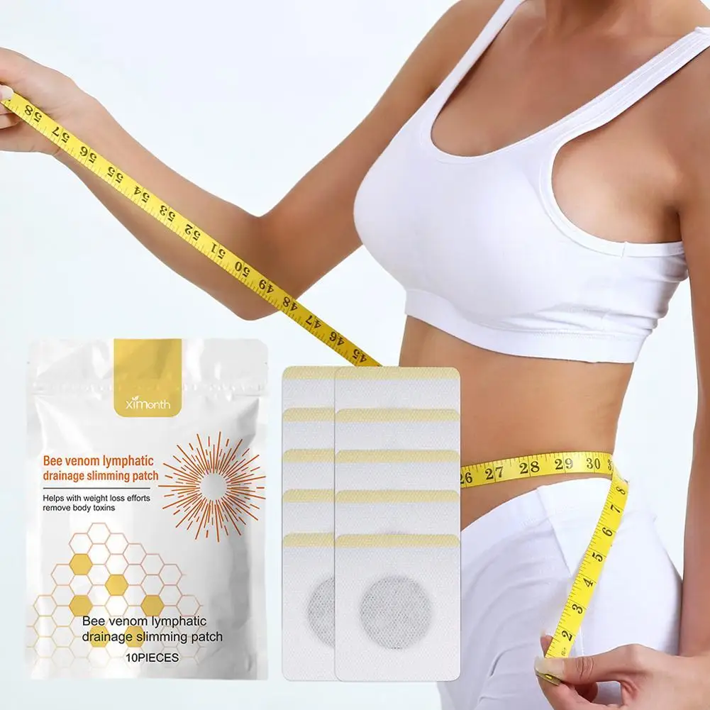 

10pcs/Bag Bee Lymphatic Drainage Slimming Patch Body Sculpting Belly Stickers Fat Burning Weight Loss Body Firming Waist