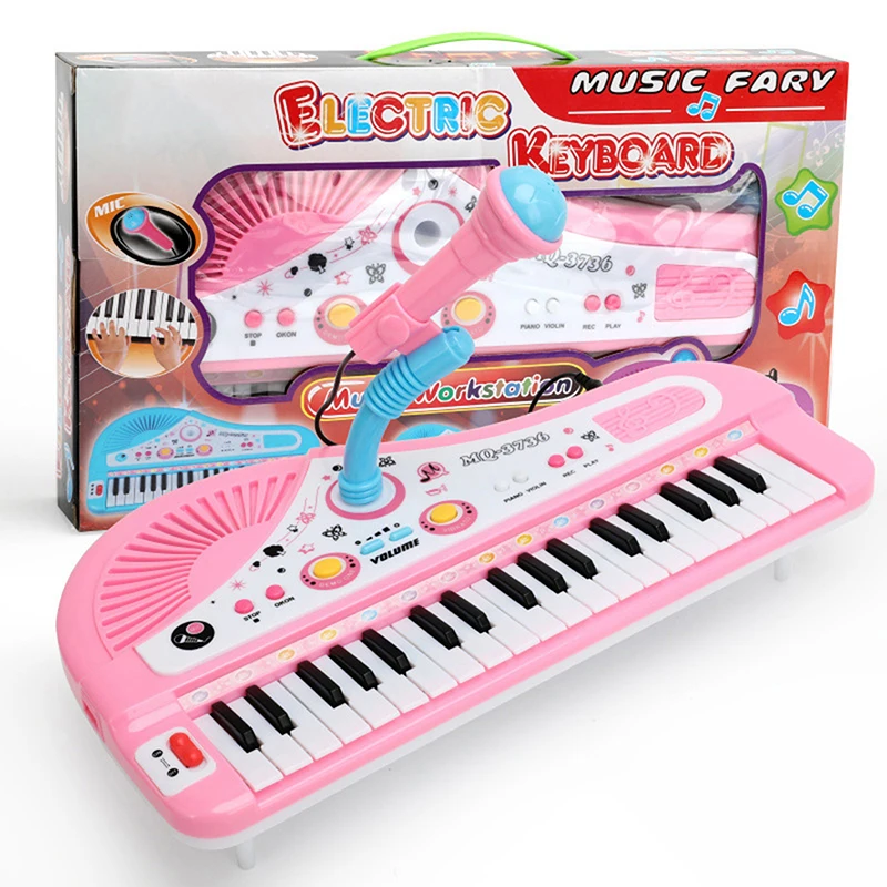 37 Keys Piano Keyboard Electronic Digital Piano With Built-in Speaker Microphone Portable Beginners Keyboard Kids Electric
