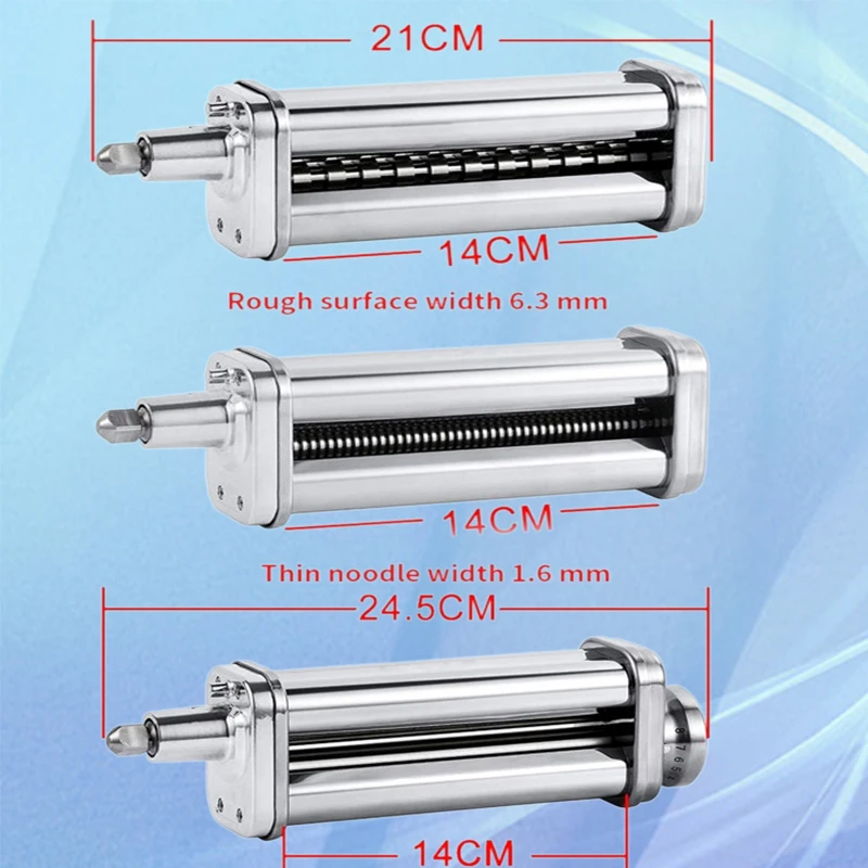 For KitchenAid Pasta Roller Fettuccine Spaghetti Cutter Set