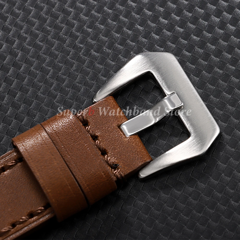 Premium Vintage Brown Cowhide Leather Watch Strap - Unisex Wrist Band