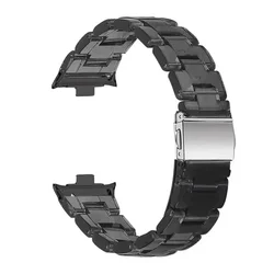 Vibrant Clear Resin Strap for Smart Watches - Stylish Wristband Accessory (Black)
