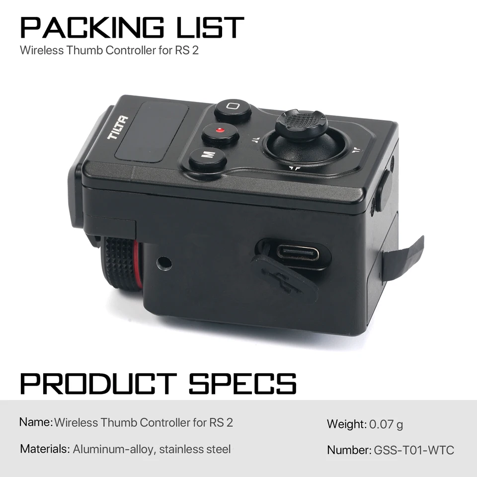 Tilta Quick Release Plate Adapter voor Tilta Float Stabilisatie Arm Compatibel met DJI Ronin 4D/RS 2/RS 3 PRO GSS-T01-QPA
