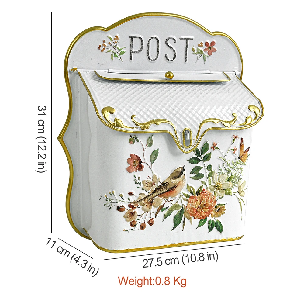 Wall Mounted Post Box Mailboxes Letter Box Metal Farmhouse Post Decoration Crafts Mailbox Vintage