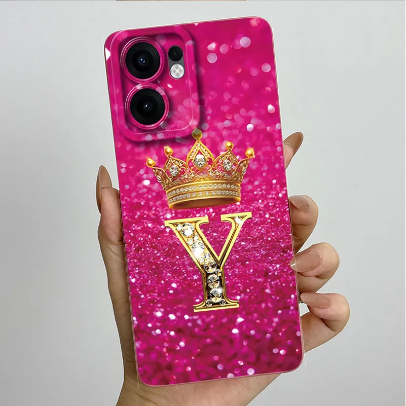 Crown Letter Painted Soft Silicone Phone Case - Enhanced Back Cover with Bumper Protection