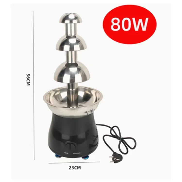 Stainless Steel Four Layer Chocolate Fountain Machine Hot Pot Pot Tower Waterfall Magma Machine Export Commercial Activities For