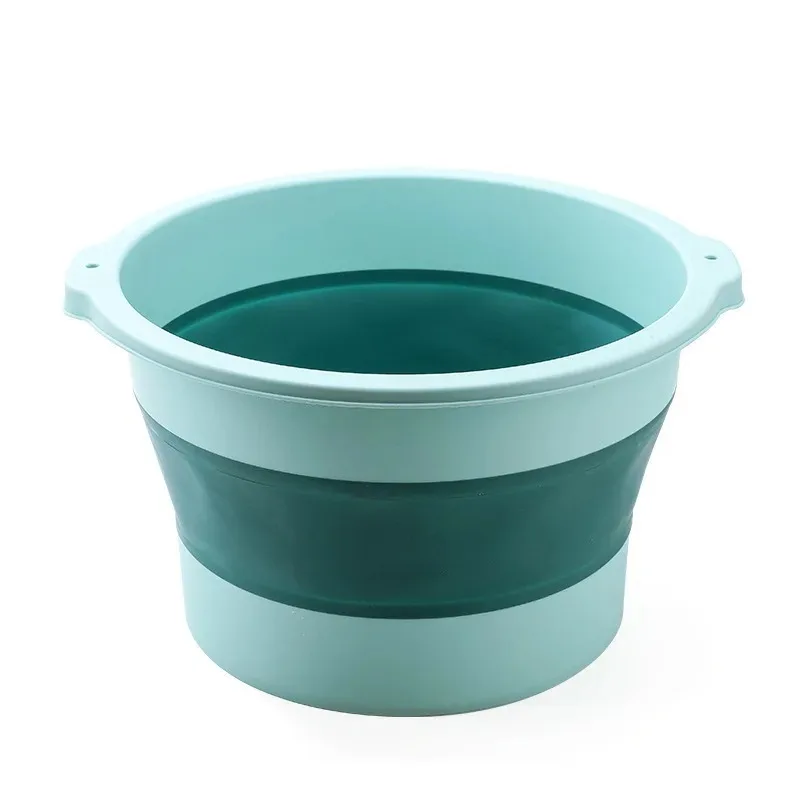 Oi-Q-Folding Silicone Foot Bath Bucket, Household Port&aacute;til Massagem Foot Wash Basin, Retr&aacute;til Bath Bucket