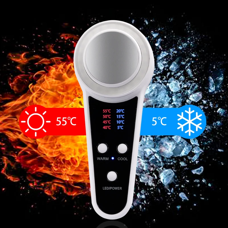 New Compression Massager Hot Cold Hammer Face LED Photon Therapy Beauty Skin Lifting and Anti-wrinkle Heating and Cooling