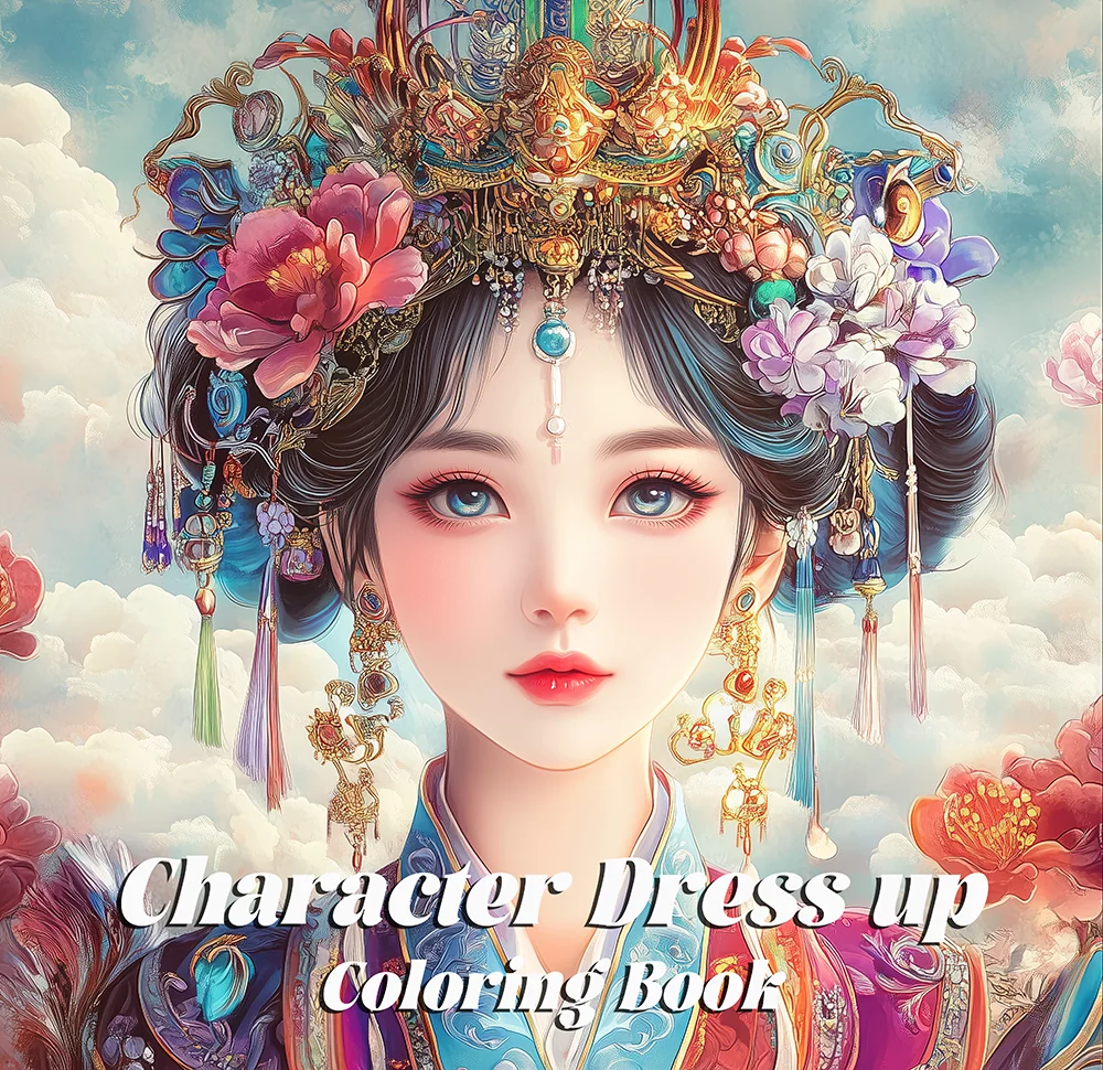 Character Dress UP Coloring Book 26 Pages for Girl Gift Children Graffiti Coloring Picture Painting Books Color Book Adult 2