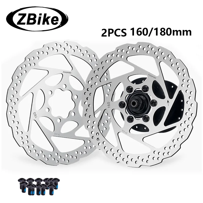 Bike Brake Rotor 160/180mm Bicycle Disc Brake Rotor Pads Stainless Six