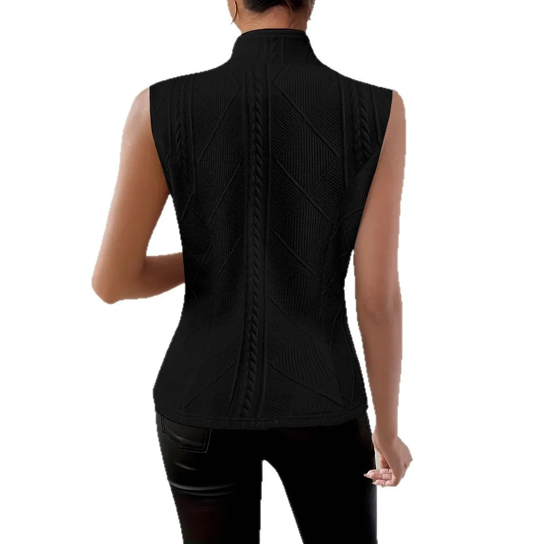 Women Autumn Spring Blazer Vest Coat