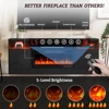 Electric Fireplace TV Stand-Led Entertainment Center-70 inch Stand with 36" Electric Fireplace-Living Room Cabinet with Storage 5