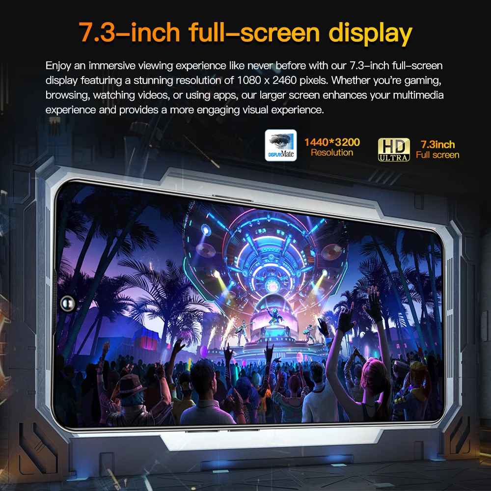 New GT10 Pro Smartphone 5G Mobile Phone 7.3 HD Screen 50MP+108MP 8800Mah Dual Sim Face Unlocked NFC OTG Android Global Version