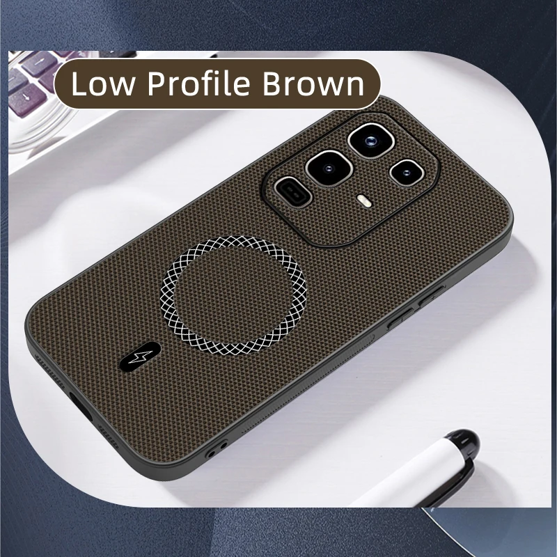Magnetic Leather Shockproof Case with Full Camera Protection and Mag-Safe Compatibility