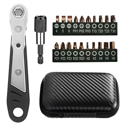 Compact Multi - Position Screwdriver Set for Tight Spaces - Versatile and Professional Mini Ratchet Kit (HTS - 22IN1 Set)