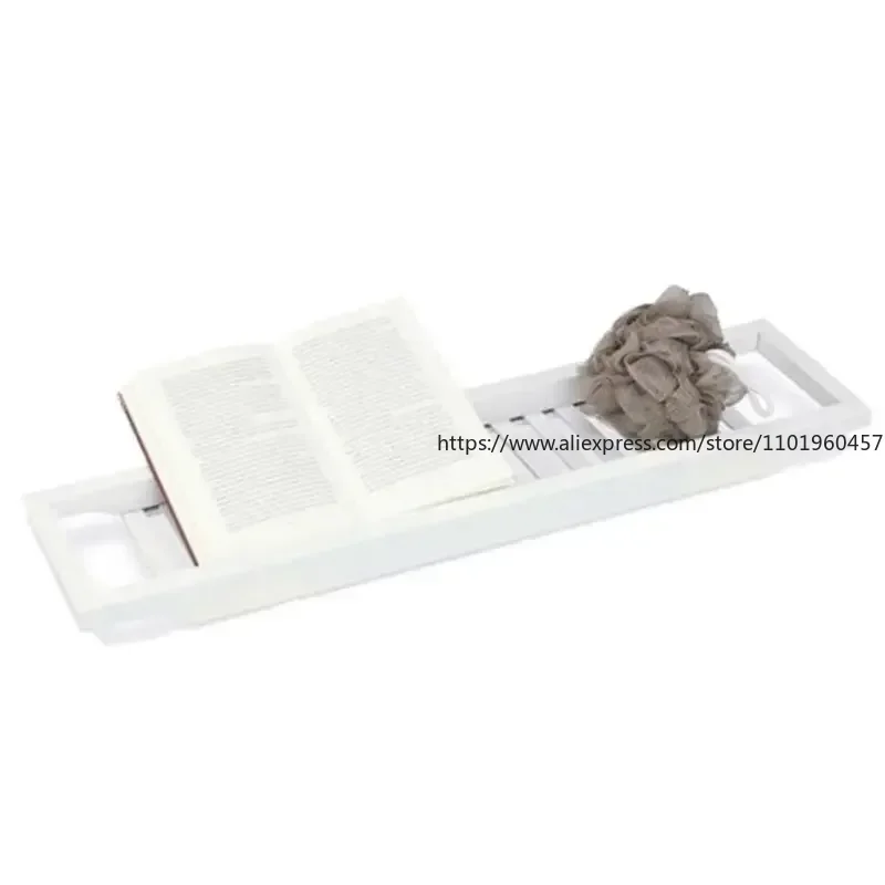Bamboo Extension Antiskid Bathroom Multi Function Bathtub Shelf, Toilet Spa Tray, Accessories