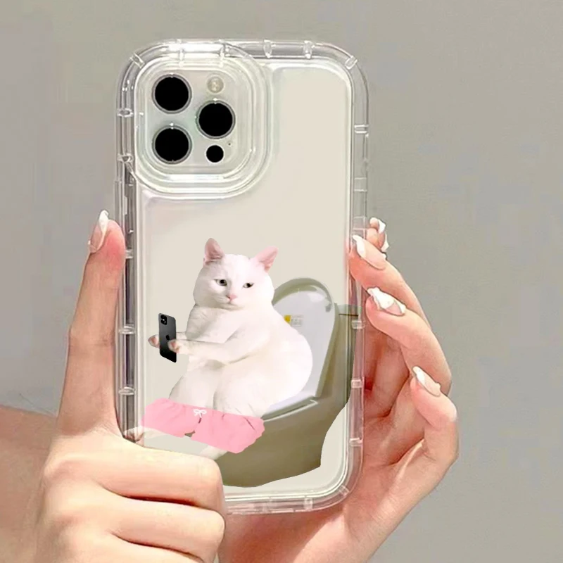 thumbnail image 1 of Funda para Teléfono Yangshaomei Diseño de Gato y Perro para iPhone 11 12 13 14 15 16, 1 of 5