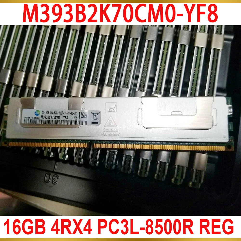 1Pcs For Samsung RAM 16G 16GB 4RX4 PC3L 8500R REG DDR3L 1066 Server Memory M393B2K70CM0 YF8