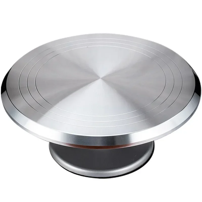 Cake Turntable Baking Supplies Cake Decorating Kit 8/12inch Cake Decorating Manual Turntable Aluminum Alloy Turntable Rotating Cake Decorating Table Baking Tools