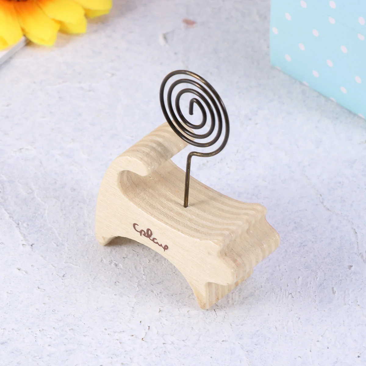 

Creative Photo Paper Clip Cartoon Animal Wood Folder Desk Stand Note Message Folder Holder Home Decorations Birthday