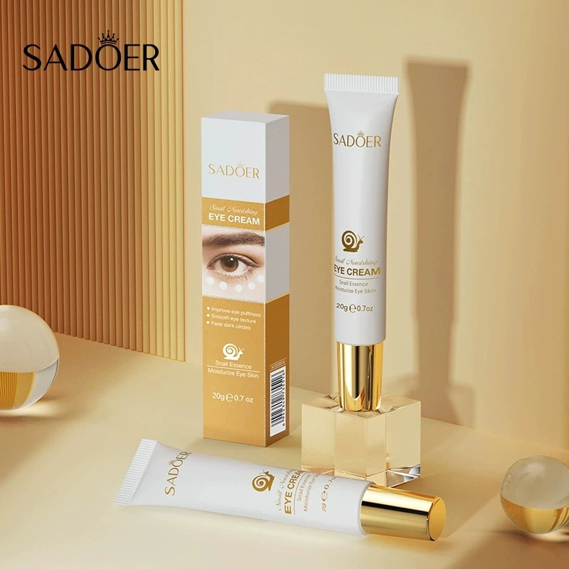 1/2/3pcs SADOER Snail Eye Cream Anti Dark Circles Under The Eyes Remove Eye bags Moisturizing Anti-Aging Eyes Skin Care Products