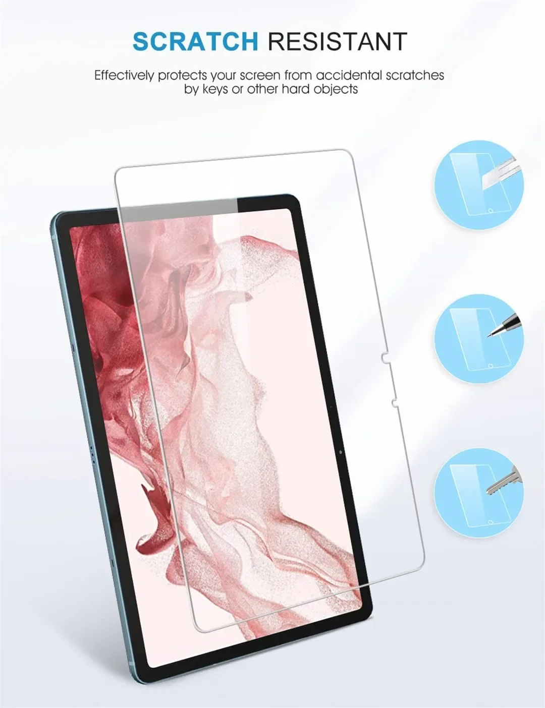 Ultimate Clarity Tempered Glass Screen Protector 3-Pack for Tablets - 14.6'' Screen Protective Film