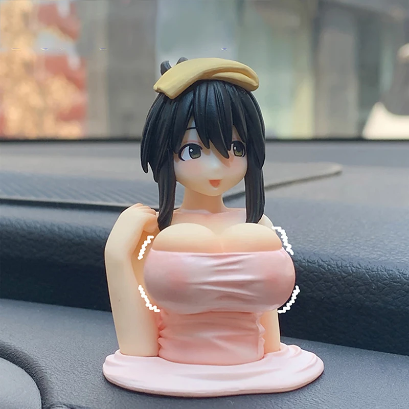 Tanie Nowe Anime potrząsające klatką piersiową naklejki samochodowe ozdoby Anime naklejki samochodowe akcesoria