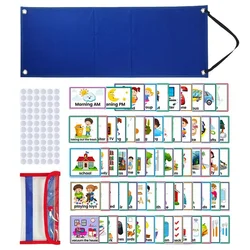 Kids Daily Routine Chart Schedule Calendar Bedtime Toddlers Visual Calendars Board Child