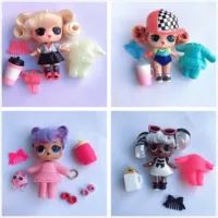 Collection série 5 Hairgoals changement de couleur 8 cm grande soeur cheveux poupées Lols Bhaddie poupée ensemble éclaboussures ensemble enfants jouant jouet cadeau 1