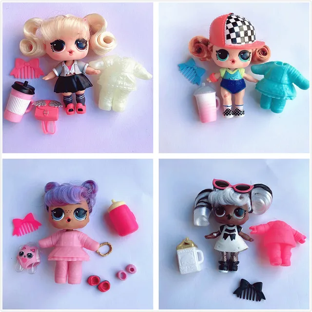 Collection série 5 Hairgoals changement de couleur 8 cm grande soeur cheveux poupées Lols Bhaddie poupée ensemble éclaboussures ensemble enfants jouant jouet cadeau 1