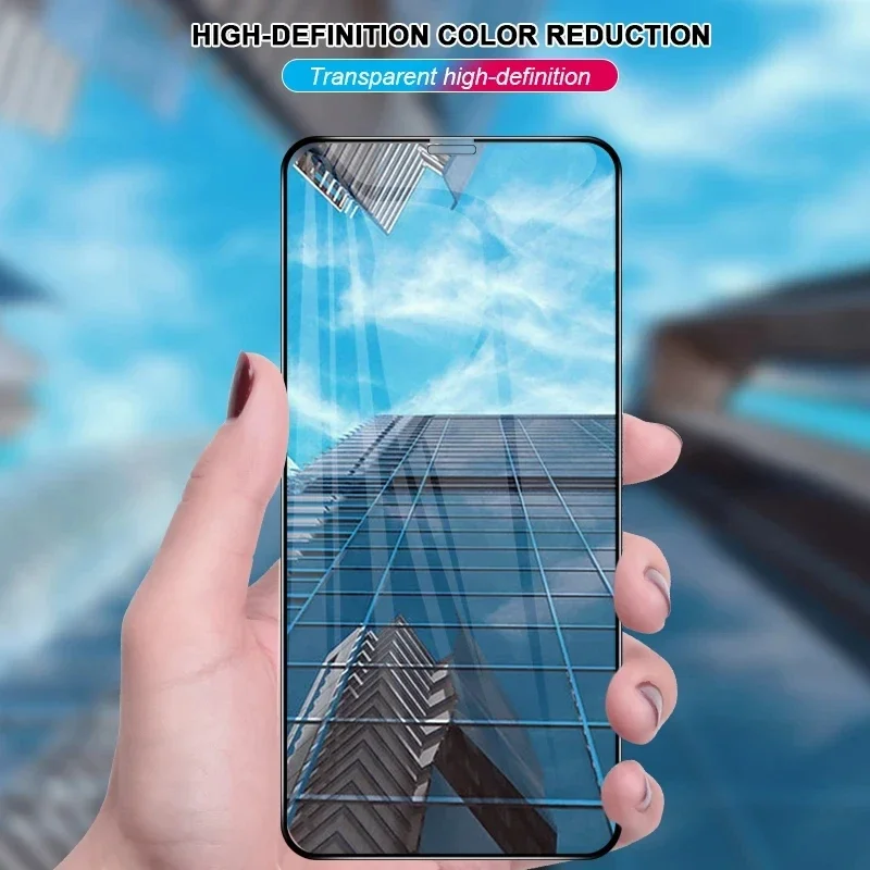 4Pcs 10D Tempered Glass for iPhone 15 11 12 14 Pro Max Mini 7 8 Plus Full Cover Screen Protector for iPhone 13 PRO XR X XS MAX