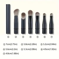6Pcs Mini Travel Makeup Brushes Set with Box Portable Cosmetic Powder Foundation Blush Blending Concealer Make Up Brushes Set 2