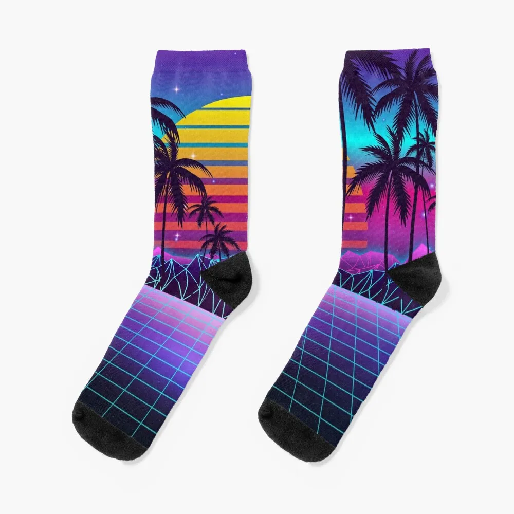 

Radiant Sunset Synthwave Socks valentine gift ideas heated aesthetic Socks Men Women's