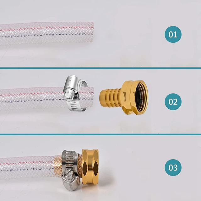 Promóció! Kerti Tömlőjavító Készlet, Alumínium Víztömlő Javító Készlet Tömlőcsatlakozók, Bilincsekkel 5/8 Hüvelykes Vagy 3/4 Tömlővel - Image 3