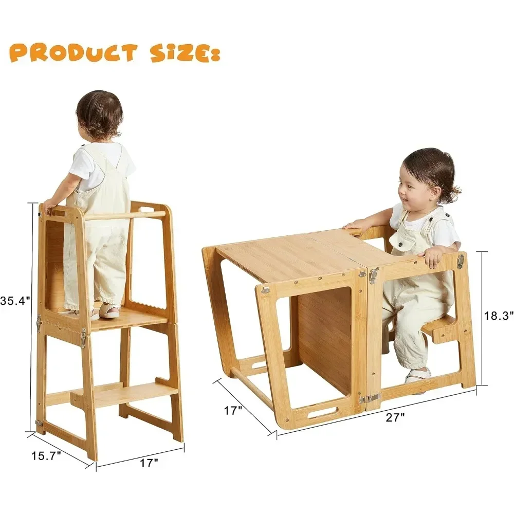4-in-1 Toddler Standing Tower 6