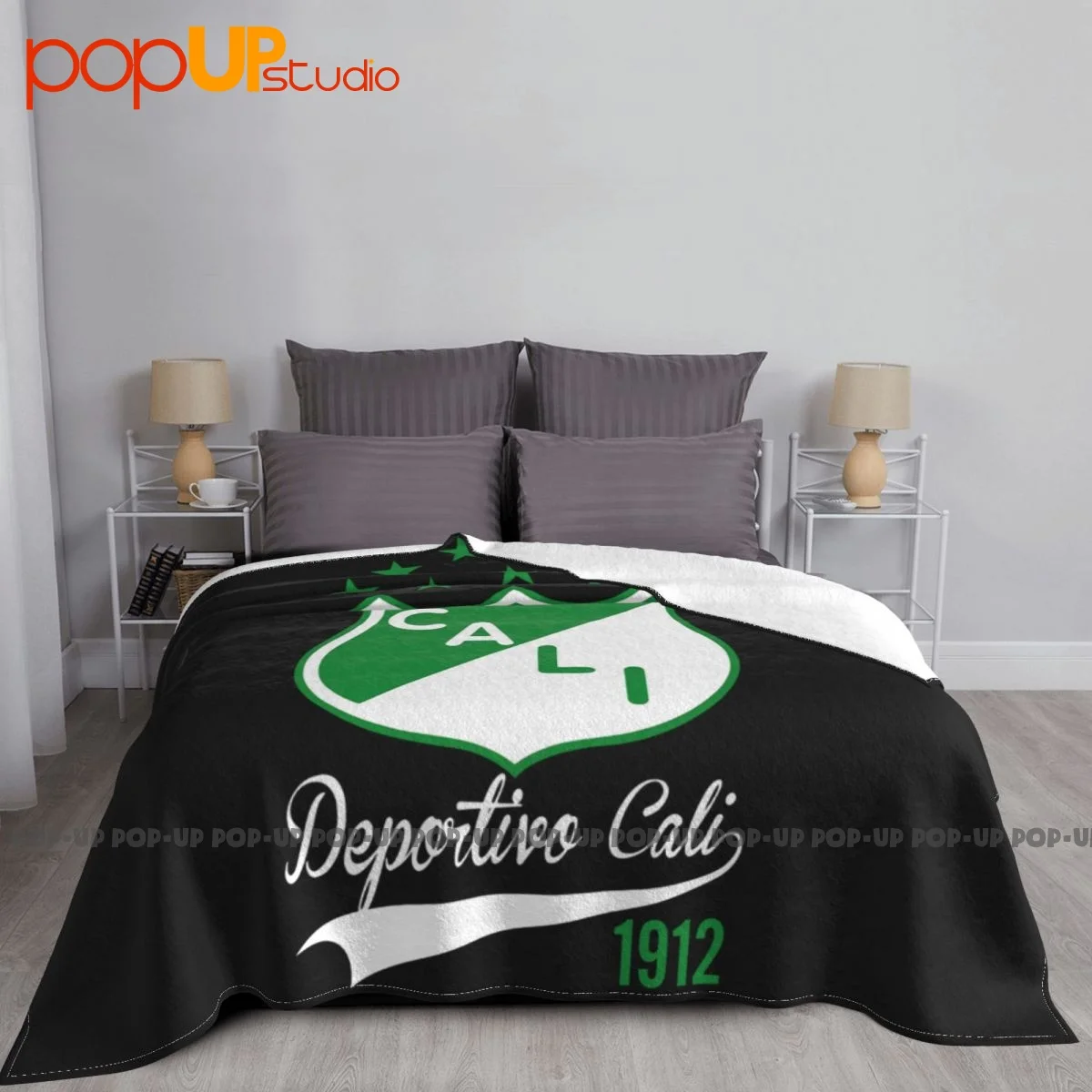 Deportivo Cali De Colombia Futbol Soccer Blanket Soft Flannel Four Seasons Cover Blanket Sleeping Sheets 2