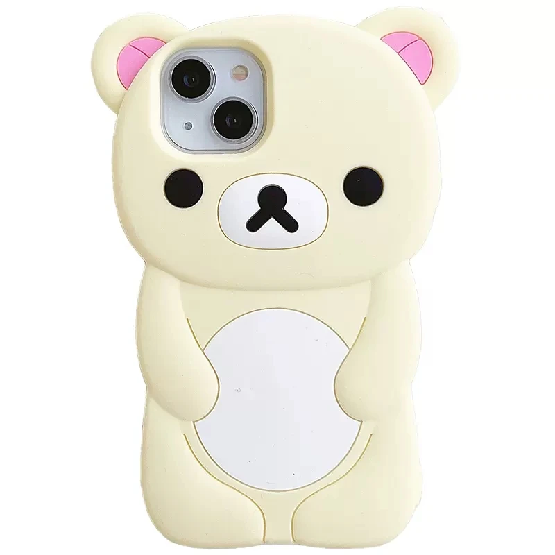 ตัวเลือกสินค้า เคสซิลิโคนนุ่มลายหมีน่ารัก สำหรับ iPhone 17/16/15/14/13/12/11 Pro Max