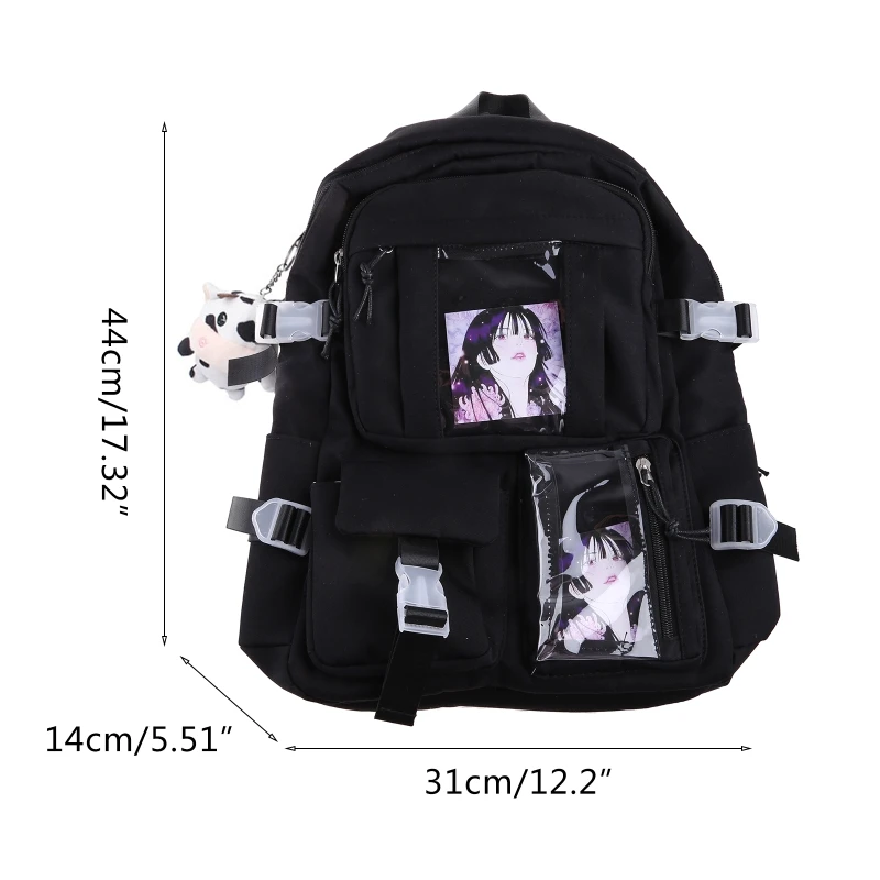 Backpack Nylon Students Schoolbag Shoulder Tote Bag Casual Daypack