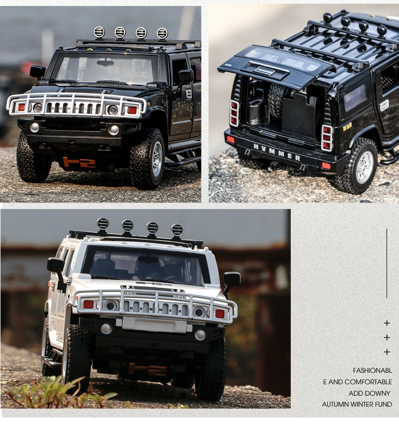 1/24 HUMMER H2 Alloy Car Model Diecasts & Toy Metal Off-Road