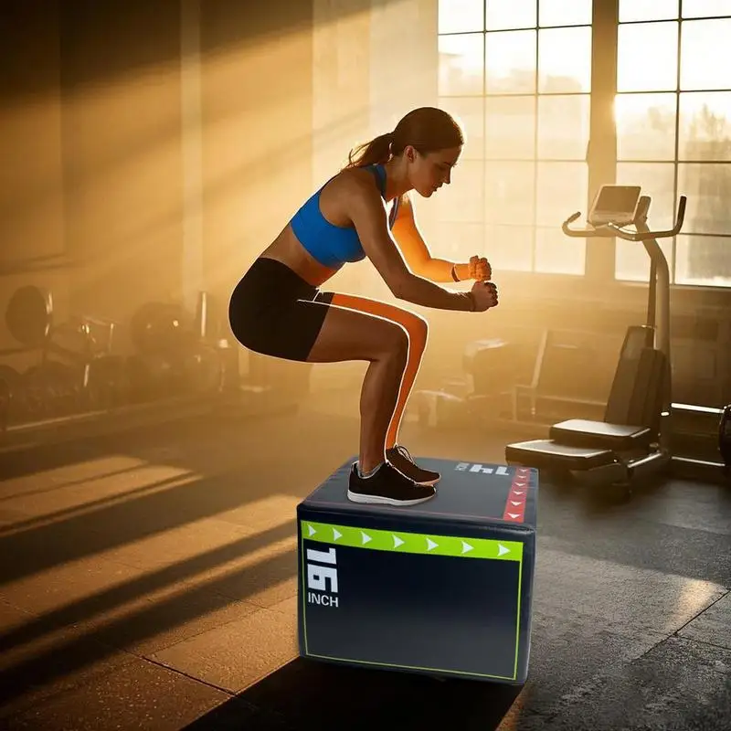 3in1 Plyometric Jumping Box Portable Ground Jumping Exercise Box Home Gym Conditioning Strength Training for Gym Conditioning