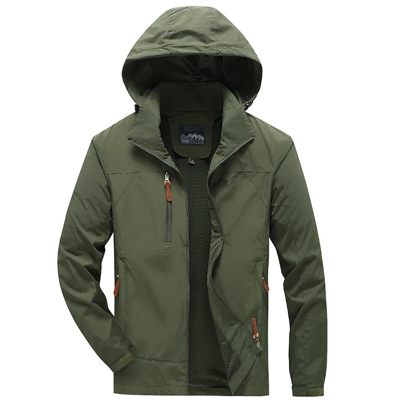 

Мужская Уличная походная куртка, водонепроницаемая ветровка с капюшоном, мужская повседневная верхняя одежда, тактические военные куртки 5XL, весна-осень 2024
