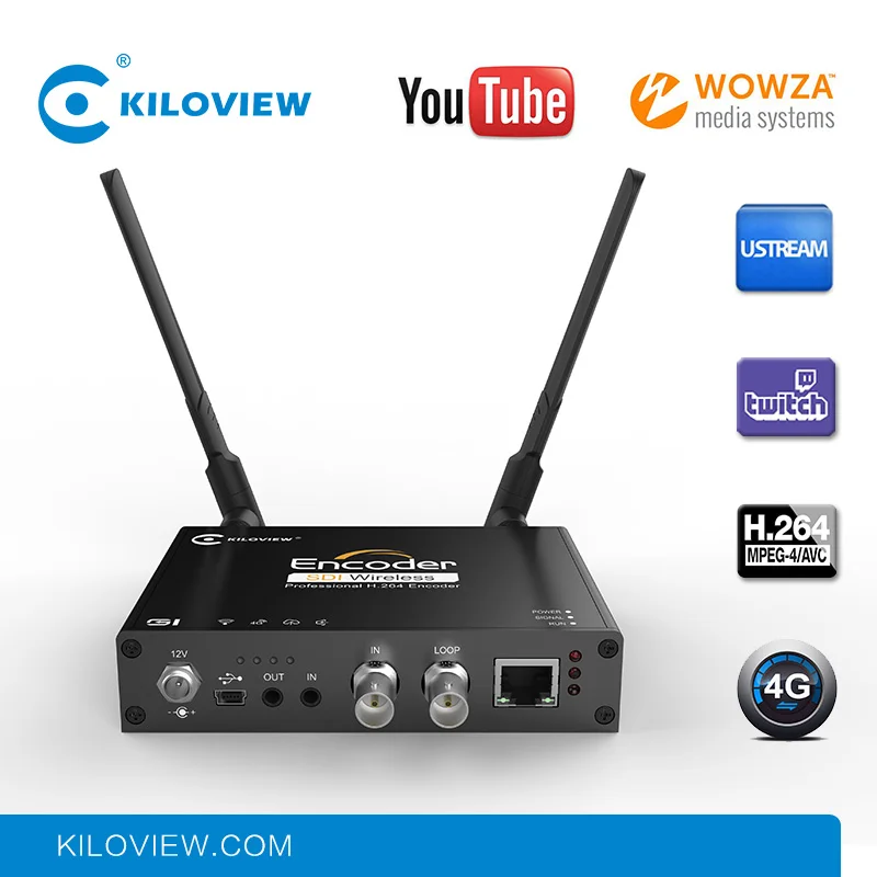 Kiloview WIFI 4G 인코더, HD sdi-rtmp RTSP SRT 무선 비디오 인코더 H264