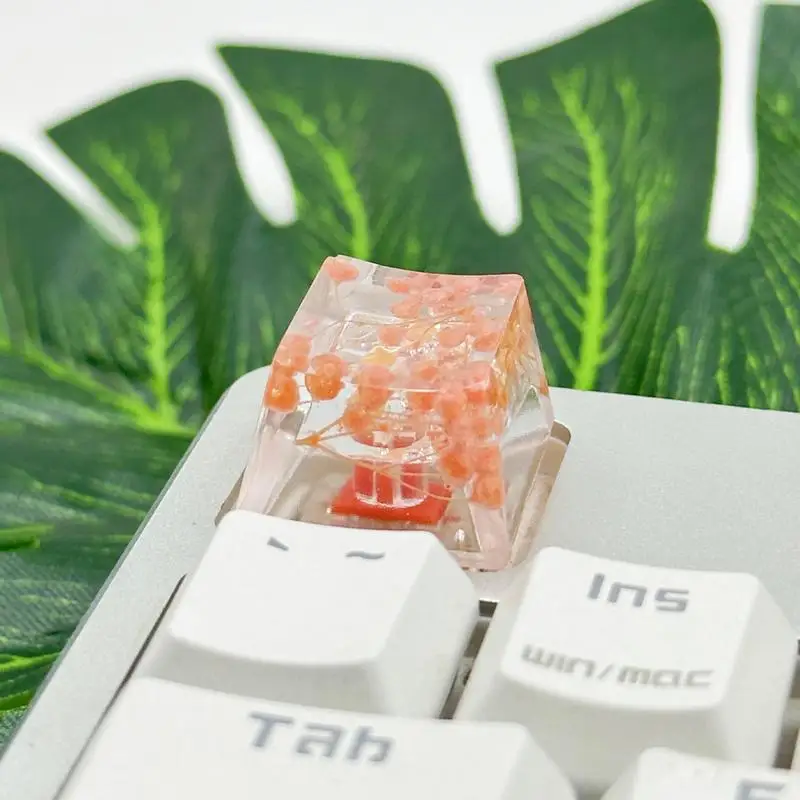 마른 꽃 키보드 키캡 안개꽃 게임 키보드 키캡, DIY 교체, 반투명 ESC 키캡 R4 키캡