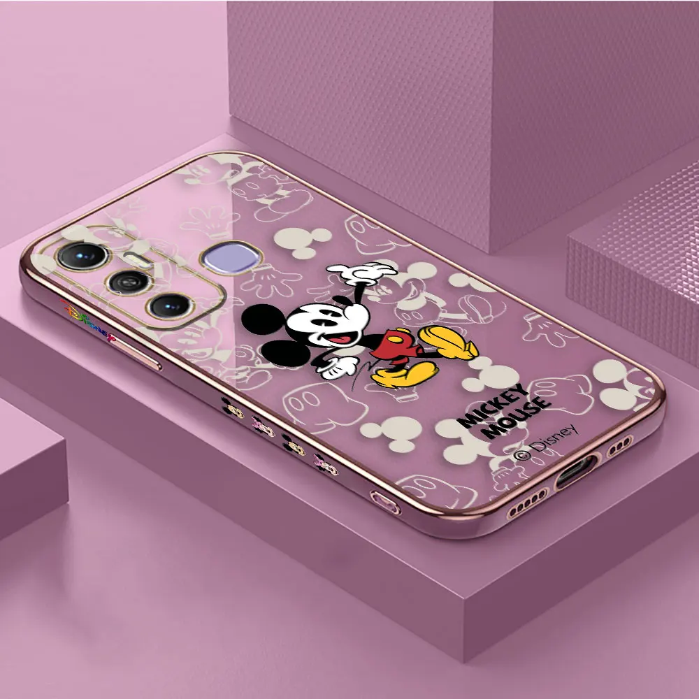 Cover Smooth E-TPU Phone Case Infinix HOT 40I 30I 30 20 20S 20I 12 12I 11 10 10S 10I GT10 PLAY PRO Case Cute Mickey Minnie Mouse
