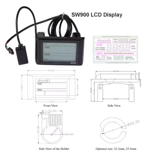 CSC SW900 KT LCD3 MTB 전기 자전거 키트 36V 48V 1500W 26 29인치 700C 전기 자전거 변환 키트 이중벽 합금 림 허브 모터