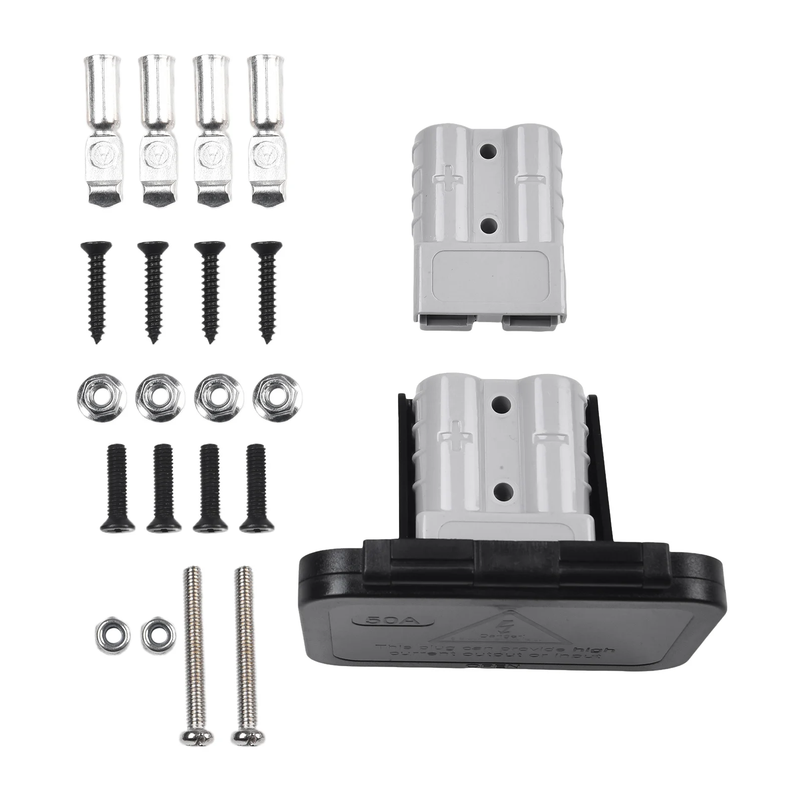 1 Set 50A 600V Twin Dual Flush Mount Bracket For Ander-Plug Connector Flush Mounts For Electric Vehicles Power Distribution