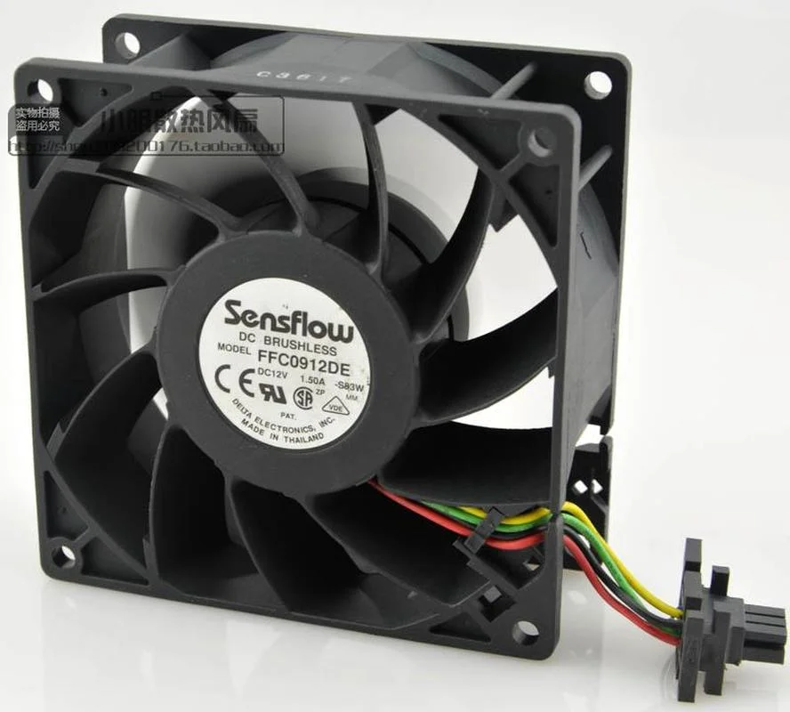 

New CPU Cooling Fan For Delta FFC0912DE 12V 1.50A 9CM 9038 Industrial Cooler Fan 90*90*38mm
