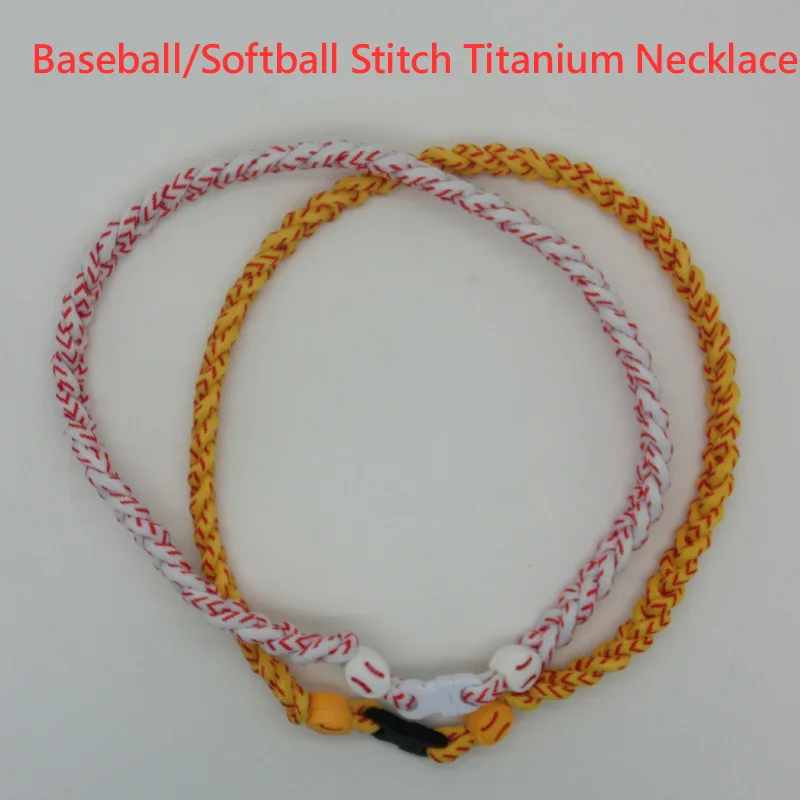 

Braided fastpitch Baseball Softball Stitch Titanium Necklace